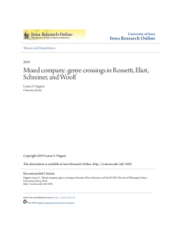genre crossings in Rossetti, Eliot, Schreiner, and Woolf