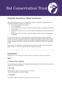 Charitable Associations Constitution