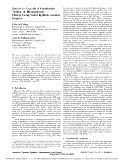Sensitivity Analysis of Combustion Timing of Homogeneous Charge