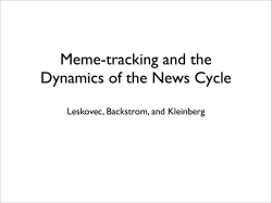 Meme-tracking and the Dynamics of the News Cycle