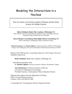 Modeling the Interactions in a Nucleus