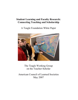 Connecting Teaching and Scholarship