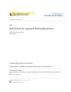 Risk factors for repeated child maltreatment