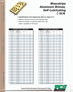 PCS IEM Wearstrips Aluminum Bronze Self Lubricating pdf