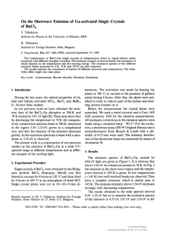 On the Shortwave Emission of Ga-activated Single Crystals of BaCl2
