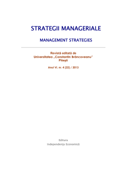 Revista PDF - Revista Strategii Manageriale