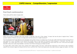 CAPES interne - Compr&eacute;hension / expression
