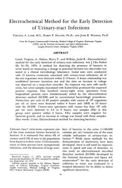 Electrochemical Method for the Early Detection of Urinary