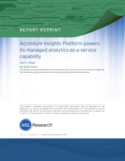 Accenture Insights Platform powers its managed analytics-as