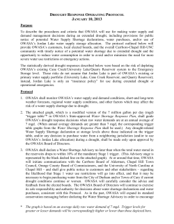 Drought Response Operating Protocol