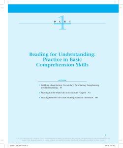 Reading for Understanding: Practice in Basic