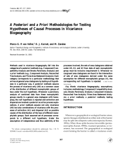 A Posteriori and a Priori Methodologies for Testing Hypotheses of