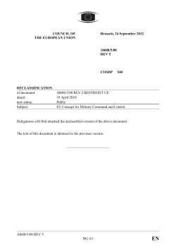 EU Concept for Military Command and Control