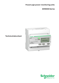 iEM3000 Series PowerLogic power-monitoring units Technical data