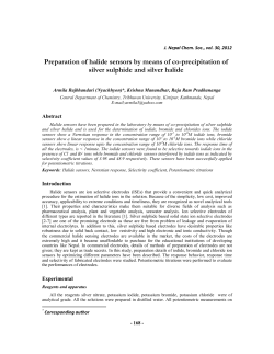 Preparation of halide sensors by means of co