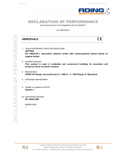 DECLARATION OF PERFORMANCE