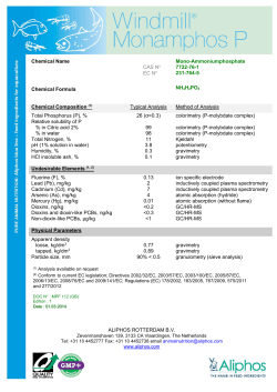 ALIPHOS ROTTERDAM B.V. Chemical Name Chemical Formula