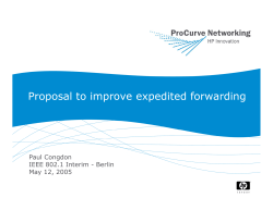 Proposal to improve expedited forwarding