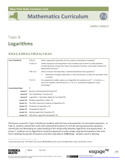 Algebra II Module 3, Topic B, Overview