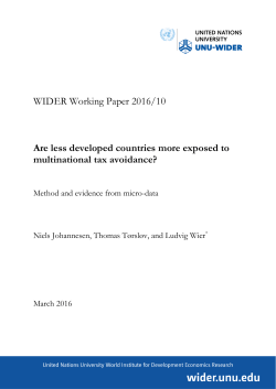 Are less developed countries more exposed to - unu