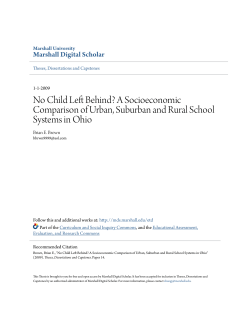 No Child Left Behind? A Socioeconomic Comparison of Urban