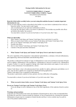 Package leaflet: Information for the user TANTUM VERDE SPRAY