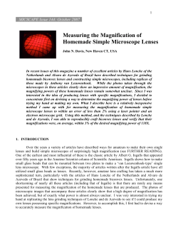Measuring the Magnification of Homemade Simple - Microscopy-UK