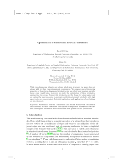 Optimization of subdivision invariant tetrahedra