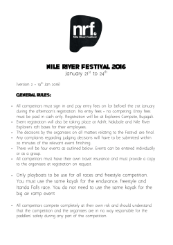 Nile River Festival 2017 &ndash; rules and event format V2