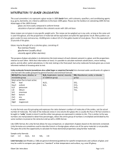 Introduction to Glaze Calculation