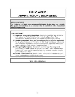 PUBLIC WORKS ADMINISTRATION / ENGINEERING