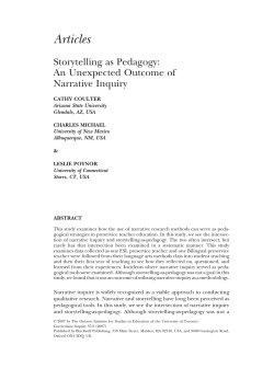 Storytelling as Pedagogy - World Storytelling Institute