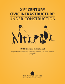 21st century civic infrastructure: under construction