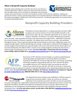 Nonprofit Capacity Building Providers