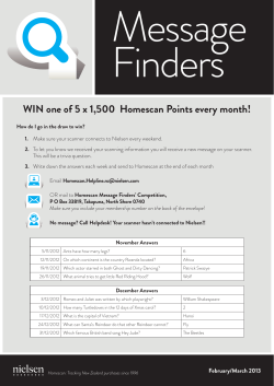 Message - ACNielsen Homescan New Zealand