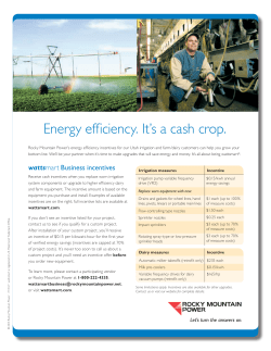 Energy efficiency. It`s a cash crop.
