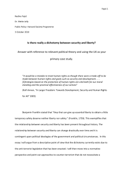 Is there really a dichotomy between security and liberty?