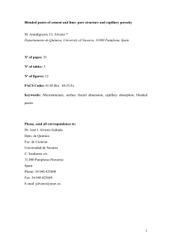 Blended pastes of cement and lime: pore structure and capillary