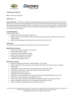 Soil Erosion and Runoff - Green Education Foundation