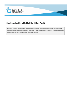Christian Ethos Audit