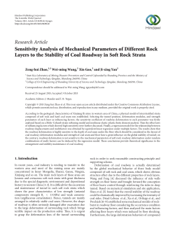 Sensitivity Analysis of Mechanical Parameters of Different Rock