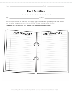 Fact Families