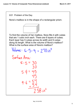 Lesson 15 Volume of Composite Three Dimensional.notebook