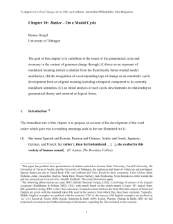 Chapter 10: Rather &ndash; On a Modal Cycle