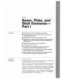 Lecture 19 Study Guide - Beam, Plate, and Shell Elements