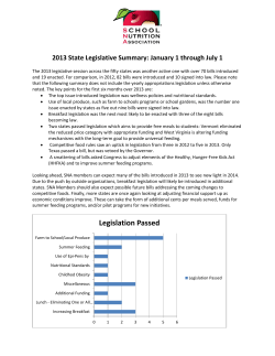 Legislation Passed - School Nutrition Association