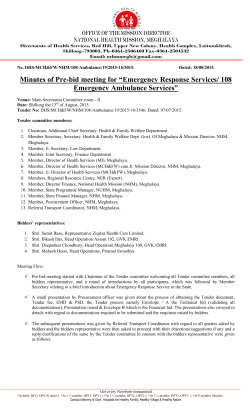 Minutes of Pre Bid Meeting on ERS/108 EAS.