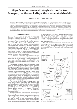Significant recent ornithological records from