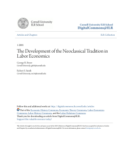 The Development of the Neoclassical Tradition in Labor Economics