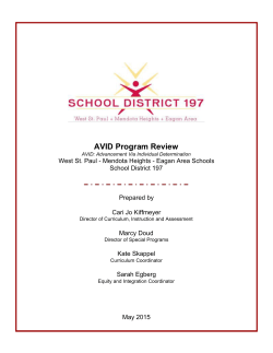 AVID Program Review